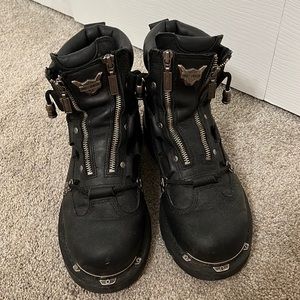 Vintage black Harley-Davidson boots
